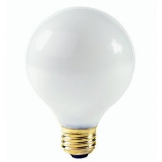 Satco S3442   60 Watt Light Bulb   G25 Globe   White   2500 Life Hours   575 Lumens   Medium Base   120 Volt