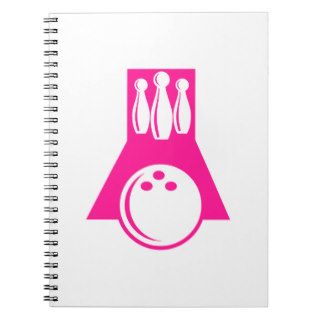 Hot Pink Bowling Spiral Note Book