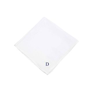 Personalized 3 pk. Hand Rolled Hankies, D, Mens