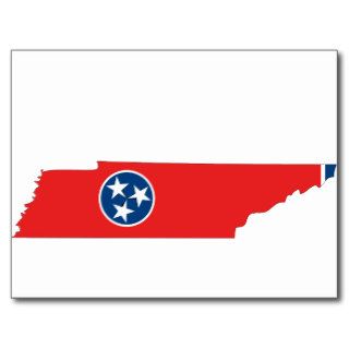 Tennessee Flag Map Postcard