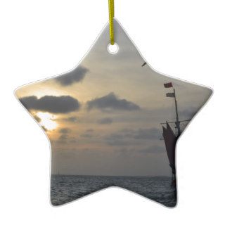 Sailing into the Sunset Christmas Ornament
