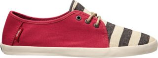 Womens Vans Tazie   Stripes Red Sneakers