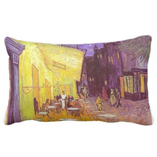 Van Gogh Cafe Impressionist Painting Pillow