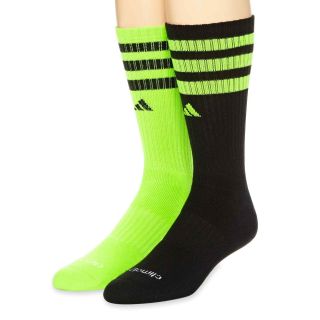Adidas 2 pk. Team Crew Socks, Green/Black, Mens