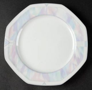 Savoir Vivre Celina Salad Plate, Fine China Dinnerware   Multicolor Pastel Borde