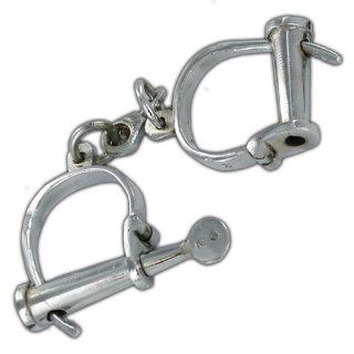 Medieval Handcuffs Dungeon Shackles Chrome  Tactical Handcuffs  Sports & Outdoors