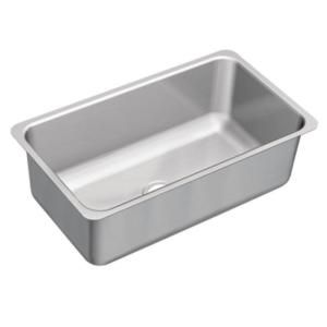 MOEN 1800 Series Undermount Stainless Steel 31.25x18x10 0 Hole Single Bowl Kitchen Sink G18110