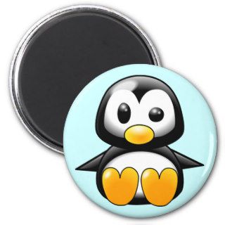 Pickles the Cute Baby Penguin Cartoon Magnet
