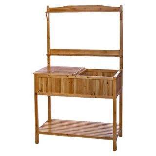 Fir Potting Bench with Storage