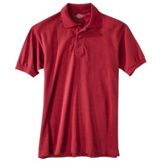 Dickies Young Mens School Uniform Short Sleeve Pique Polo   Red 4XL