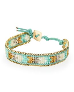 Mixed Bead Wrap Bracelet, Turquoise