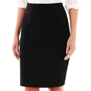 Worthington Modern Seamed Pencil Skirt, Black