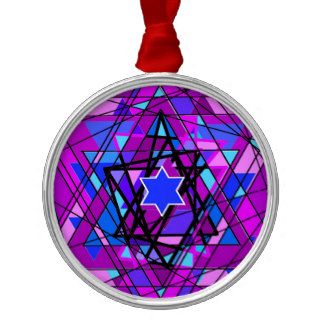 The swirling Star of David. Christmas Tree Ornament