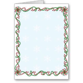 Candy Cane Border Greeting Card