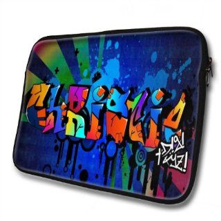 "Graffiti Names" designed for Christie, Designer 14''   39x31cm, Black Waterproof Neoprene Zipped Laptop Sleeve / Case / Pouch. Cell Phones & Accessories