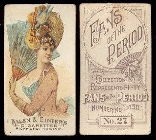 1889 Allen & Ginter N7 Fans of the Period (Non Sports) Card# 27 bluebird in hat Good Condition Toys & Games