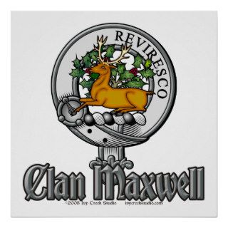 Clan Maxwell Emboss Badge Print