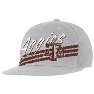 NCAA Texas A&M Men's Aggies Flat Visor Flex Hat (Grey, Small/Medium)  Sports Fan Baseball Caps  Clothing