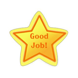 Good Job Star Sticker