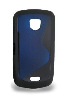 SmartSeries Samsung SCH i510 Charge Black/Blue Wave Case w/Screen Protector Cell Phones & Accessories