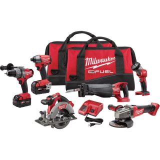 Milwaukee M18 FUEL Cordless �ombo Kit   6 Tool, Model 2796 26