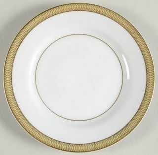 Mikasa Bristol Bread & Butter Plate, Fine China Dinnerware   Gold Loops On Yello