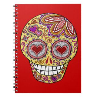 Smiling Sugar Skull Heart Eyes Journal / Notebook
