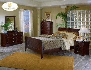 Homelegance 578 1 Syracuse Sleigh Bed with Wood Rails Home & Kitchen