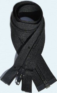 30" Light Weight Jacket Zipper ~ YKK #5 Nylon Coil Separating Zippers   580 Black (Pack of 1 Zipper)
