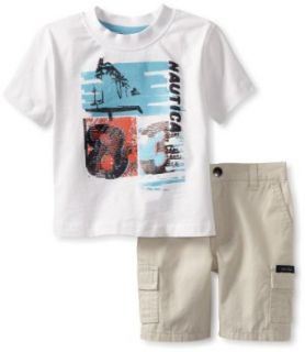 Nautica Baby Boys Infant 83 Short Set, Sail White, 12 Months Infant And Toddler Shorts Clothing Sets Clothing