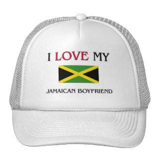 I Love My Jamaican Boyfriend Mesh Hats