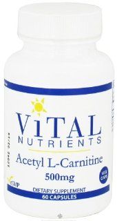 Vital Nutrients   Acetyl L Carnitine 500mg 60c [Health and Beauty] Health & Personal Care