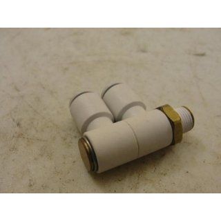 SMC KQ2VD060 Double Banjo Fitting 1 1/4''. 9.5mm Male Thread Push To Connect Tube Fittings