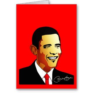 Barack Obama Vector Illustration Cards