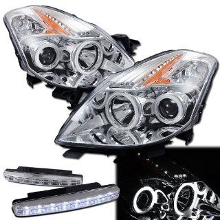 2009 Nissan Altima Halo Projector Headlights + 8 Led Fog Bumper Light Automotive