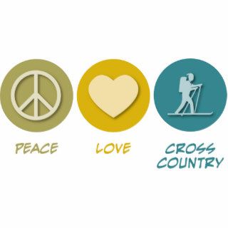 Peace Love Cross Country Skiing Acrylic Cut Outs