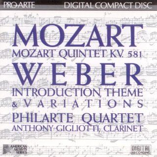 Mozart Clarinet Quintet in A Major, K. 581 / Weber Introduction, Theme, and Variations for String Quartet and Clarinet in Bb Major Music