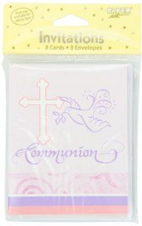 Creative Converting Pink Faithful Dove Invitations, Communion, 8 Count (Pack of 3) Health & Personal Care
