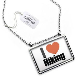 Necklace "I Love Hiking"   Pendant with Chain   NEONBLOND NEONBLOND Necklace Jewelry