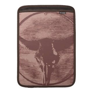 Country Western Longhorns Bull Skull Cowboy Gifts Sleeves For MacBook Air