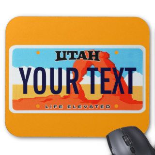 Utah Arch license plate mouse pad