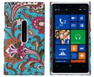 Vintage Floral Embossed Hard Case for Nokia Lumia 920 (AT&T)   Includes DandyCase Keychain Screen Cleaner [Retail Packaging by DandyCase] Cell Phones & Accessories