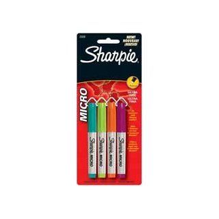 Sharpie SAN35806 Micro Mini Permanent Markers, Ultra Fine Point   Assorted Colors (4 Pack) 
