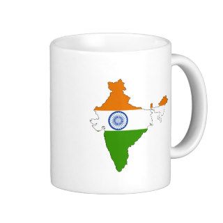 India Flag Map full size Mugs