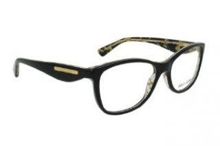 Dolce & Gabbana DG3174 Eyeglasses 2744 Top Black On Leaf Gold 52mm