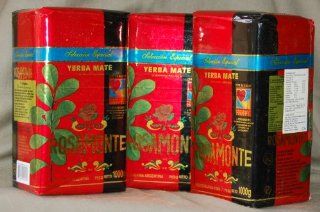 Yerba Mate Rosamonte Especial 3 Pack   6.6 lbs (3 kg)  Grocery Tea Sampler  Grocery & Gourmet Food