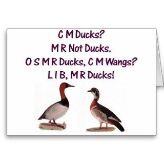 C M Ducks? Funny Southern Accent Card