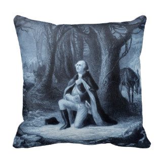 "George Washington Praying" pillow (selenium tint)