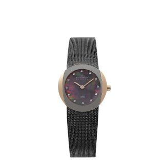 Skagen Women's O589SRM Black Stainless Steel Quartz Watch with Grey Dial Skagen Watches