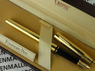 Cross Made in the USA Century Classic 18k Gold Rolled/filled Barrel with Solid 14k Gold Medium Nib Fountain Pen Health & Personal Care